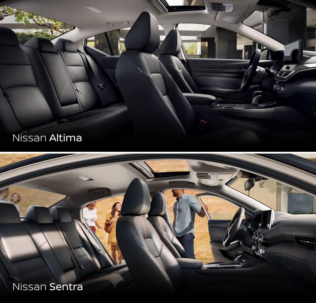 Nissan Altima vs. Nissan Sentra: Interior Design & Dimensions